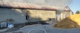 Pożar budynku produkcyjno-magazynowego w miejscowości Charbinowice