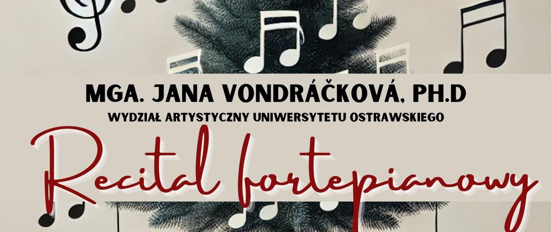 Plakat informacyjny dotyczący Recitalu fortepianowego odbywającego się w dniu 17.12.2024 o godz. 19:00