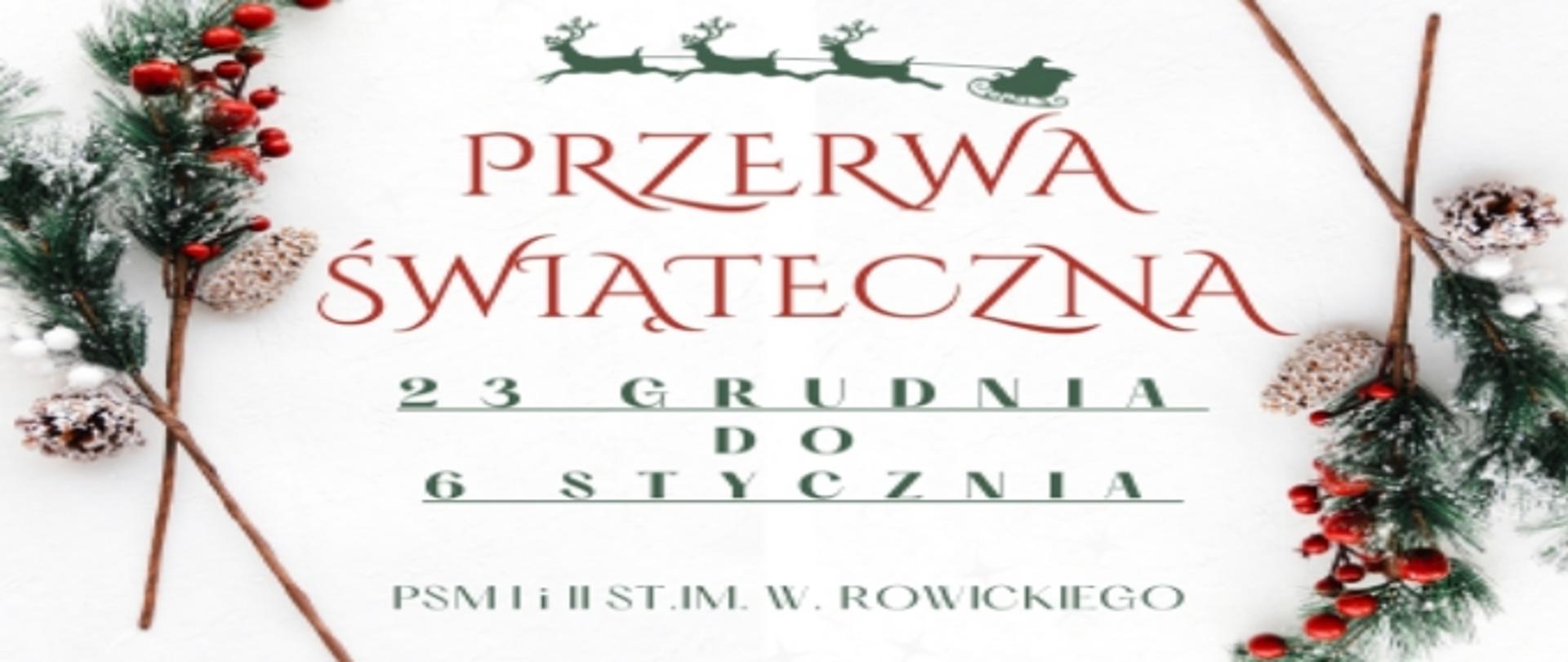 Plakat Przerwa świąteczna 