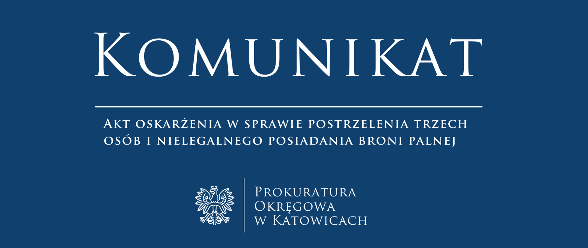 Akt oskarżenia w sprawie postrzelenia trzech mężczyzn i nielegalnego posiadania broni palnej