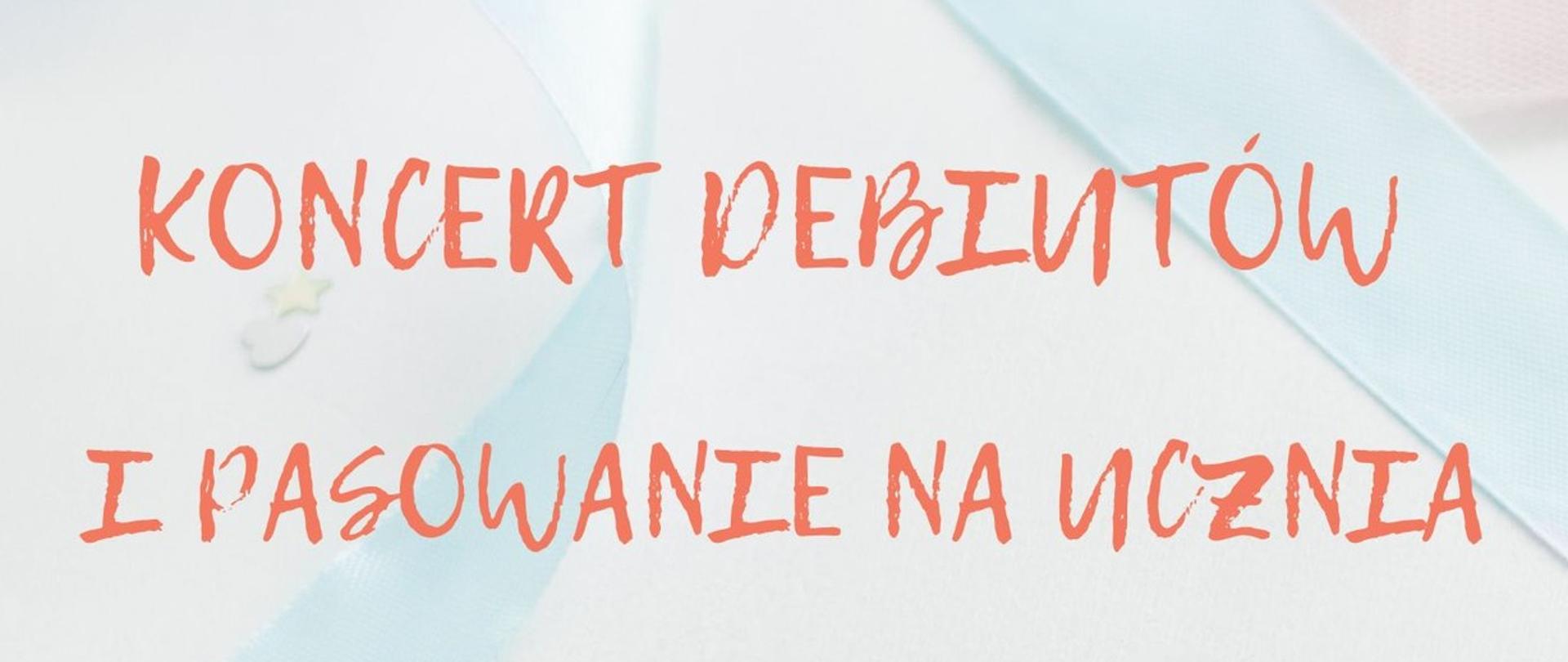 Plakat w wesołej tonacji informujący o koncercie debiutantów