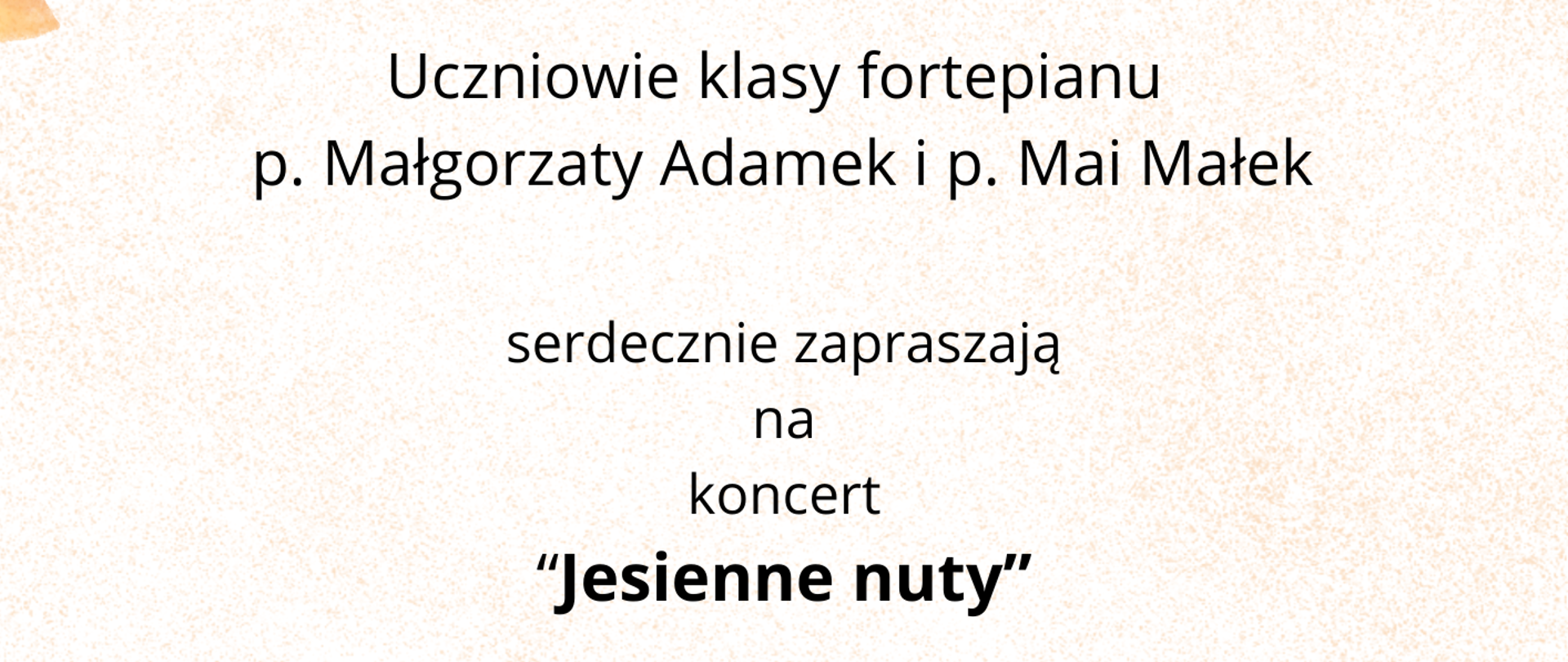 Koncert Jesienne nuty