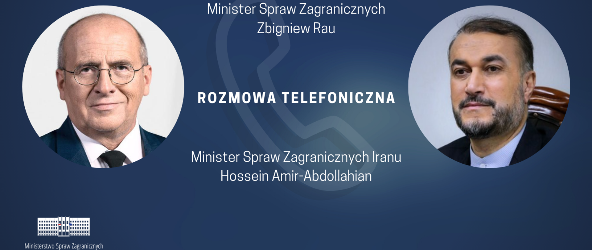 Rozmowa telefoniczna ministrów spraw zagranicznych Polski i Iranu