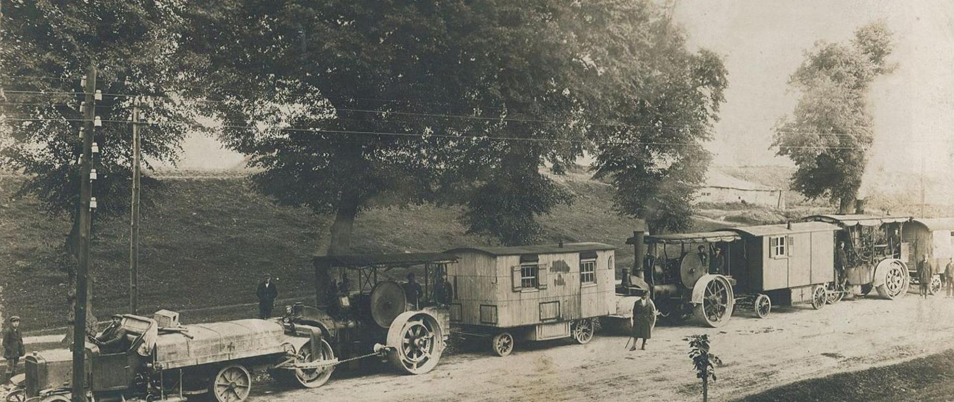 Sprzęt do prac drogowych Zarządu Drogowego w Miechowie, 1929 r.