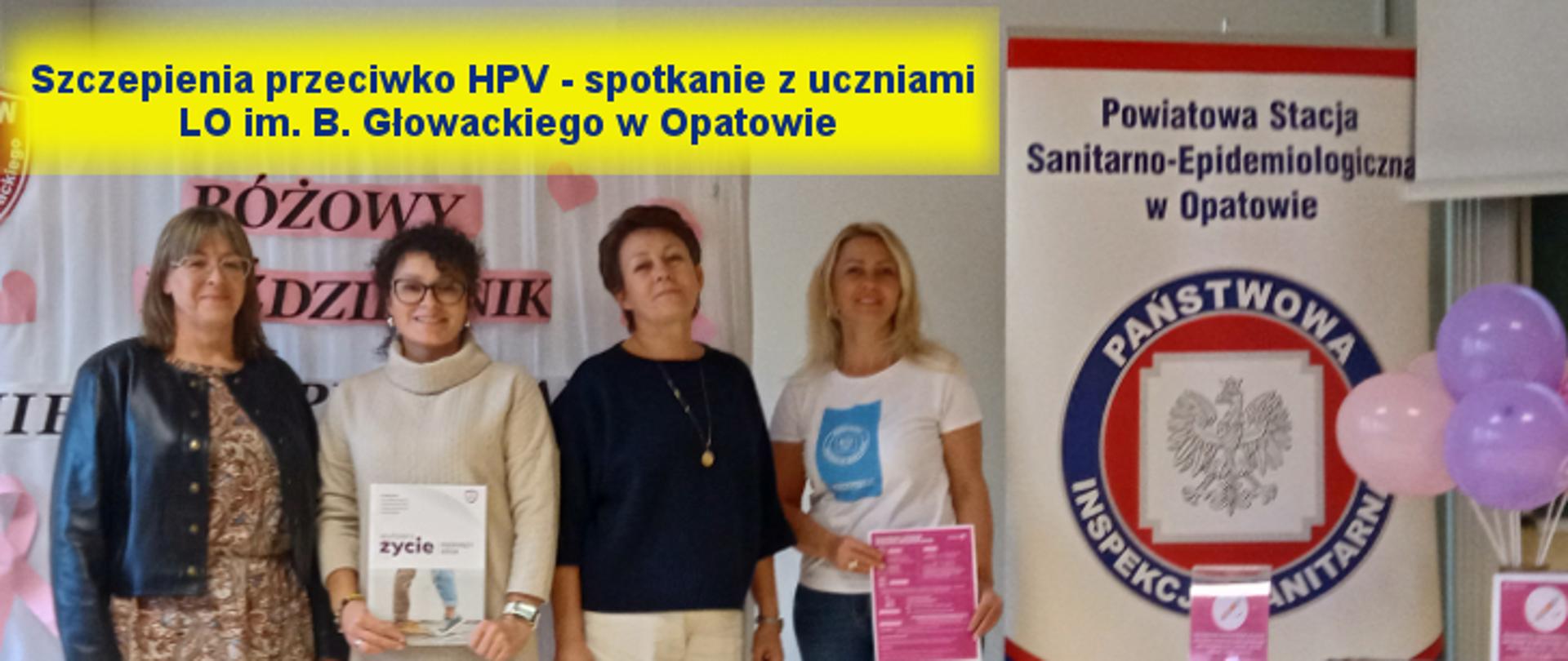 Szczepienia przeciwko HPV - spotkanie z uczniami LO im. B. Głowackiego w Opatowie