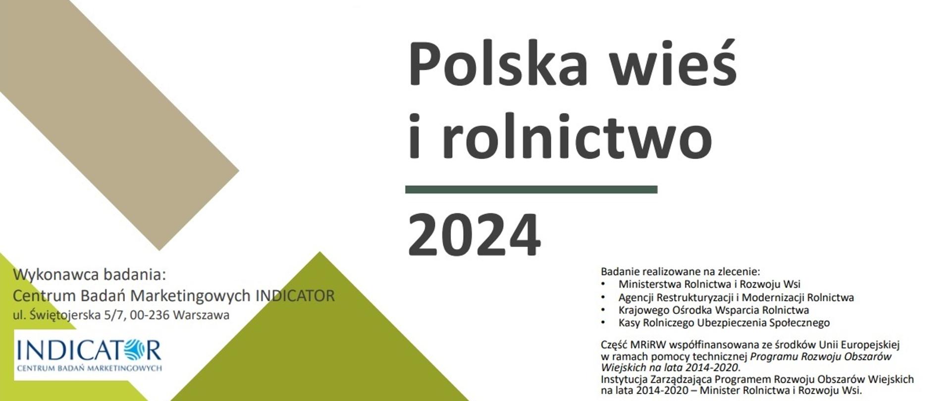 Badanie Polska wieś i rolnictwo 2024