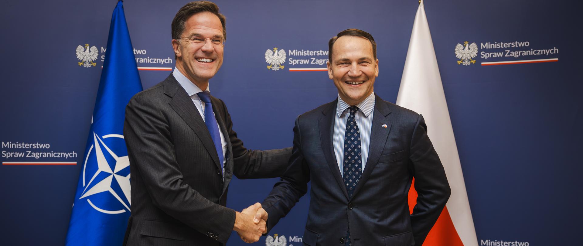 Minister Radosław Sikorski meets NATO Secretary General Mark Rutte