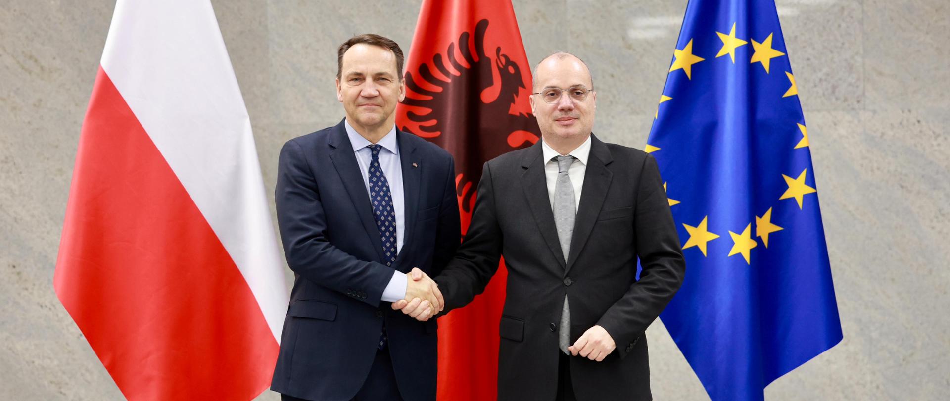 Minister Radoslaw Sikorski met with Albania's Minister of European and Foreign Affairs Igli Hasani