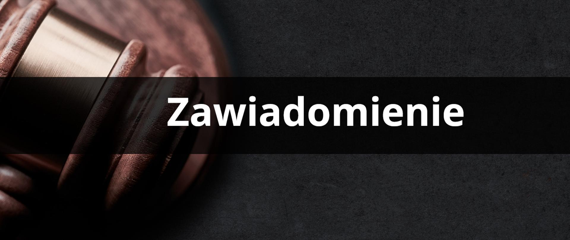 zawiadomienie