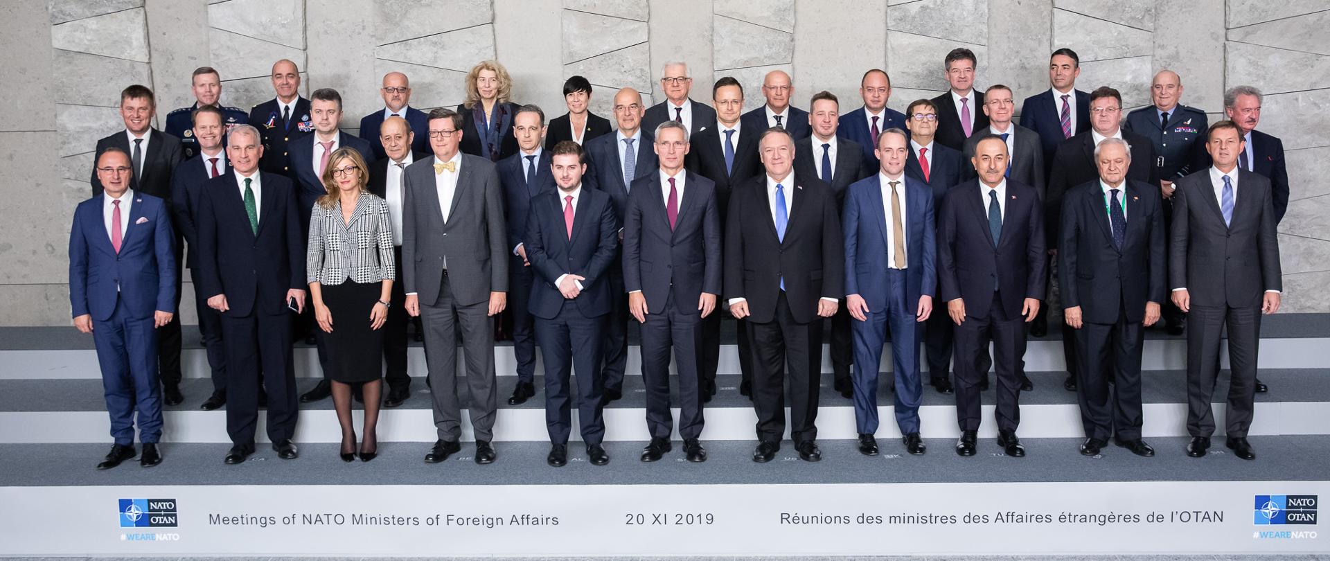 Family Foto, Spotkanie ministrów spraw zagranicznych krajów NATO, Bruksela, 20 listopada 2019