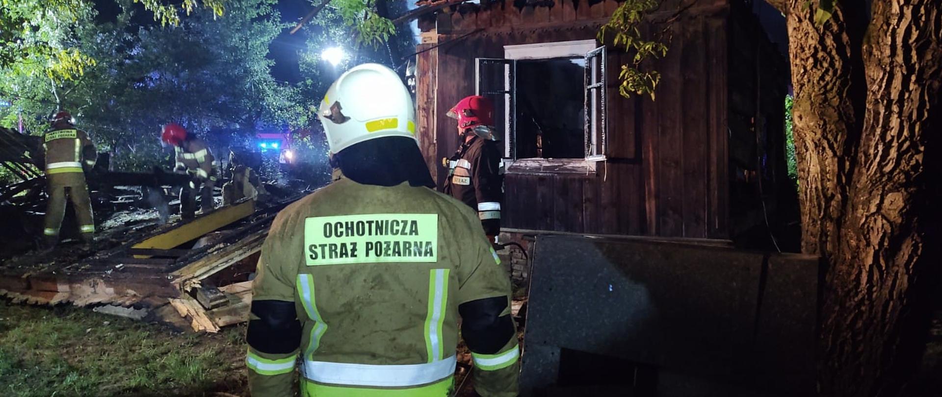 Pożar budynku mieszkalnego (pustostan) w miejscowości Baranów