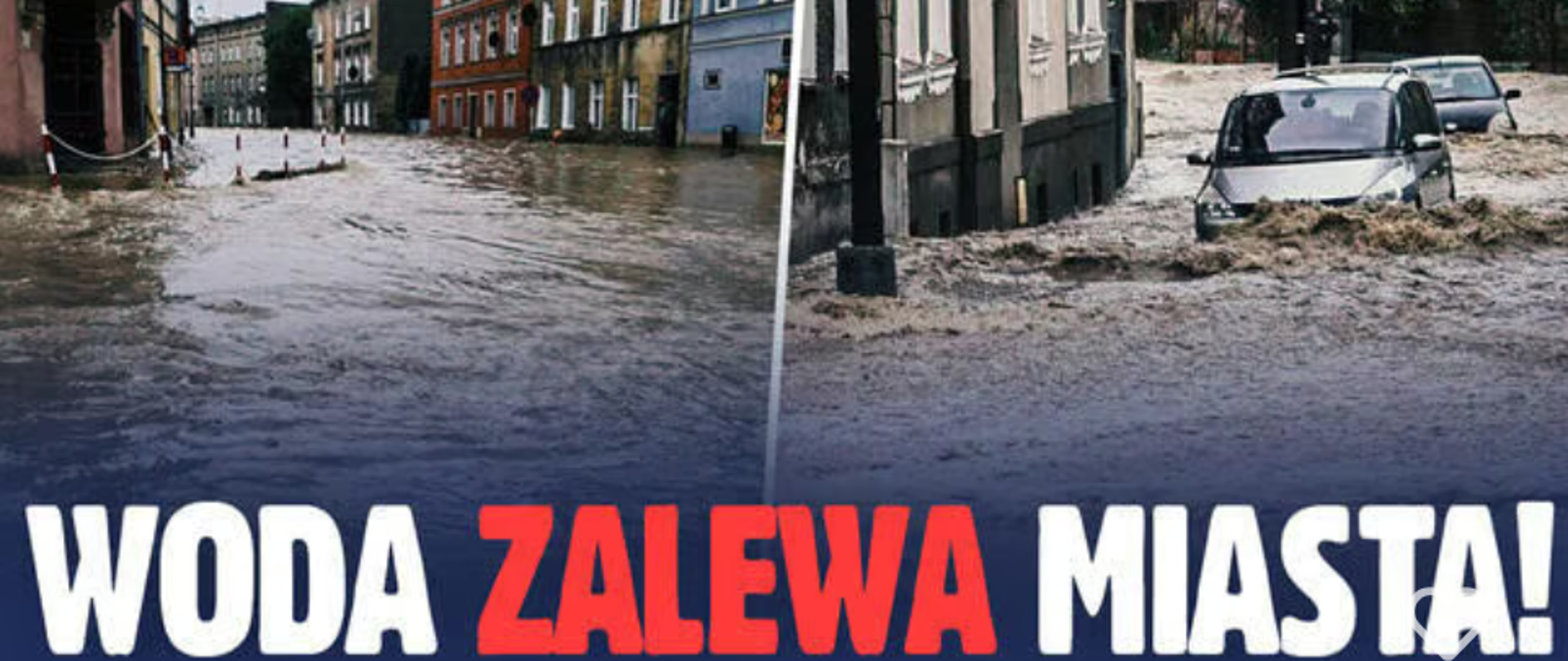 Na zdjęciu miasto zalane wodą