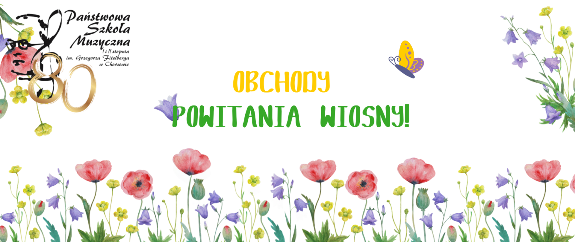 napis Obchody powitania wiosny