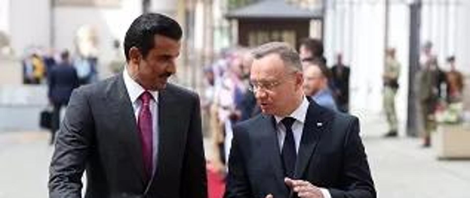 Prezydent Andrzej Duda i Emir Państwa Katar Szejk Tamim bin Hamad Al Thani 