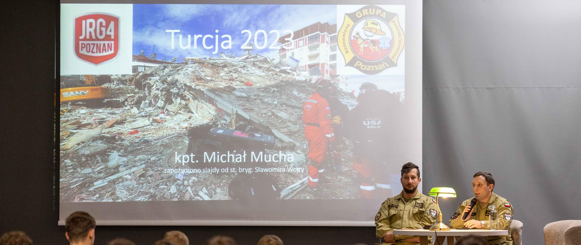 Przedstawiciele SGPR Poznań i Wałbrzych podczas prelekcji