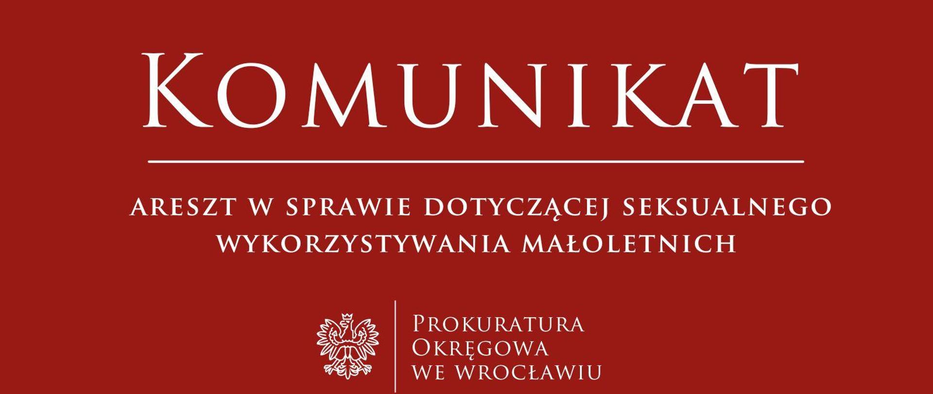 Areszt w sprawie dotyczącej seksualnego wykorzystywania małoletnich 