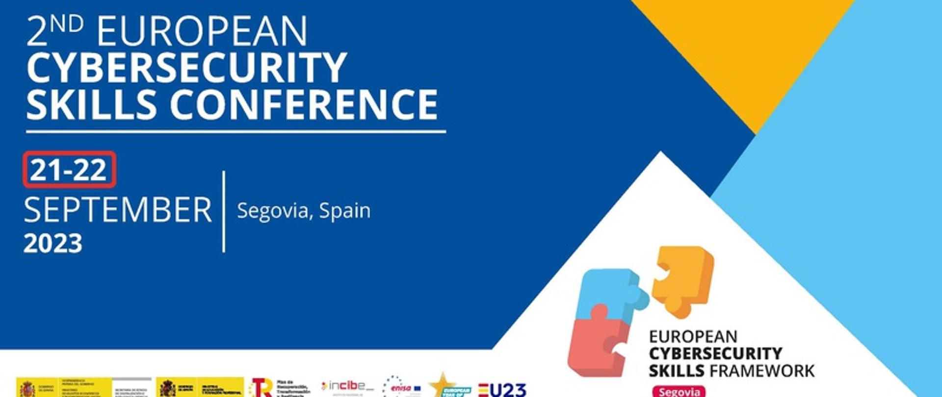 Save the date 2 Konferencja European Cybersecurity Skills 2023 21-22 wrzesień 2023, Segowia, Hiszpania