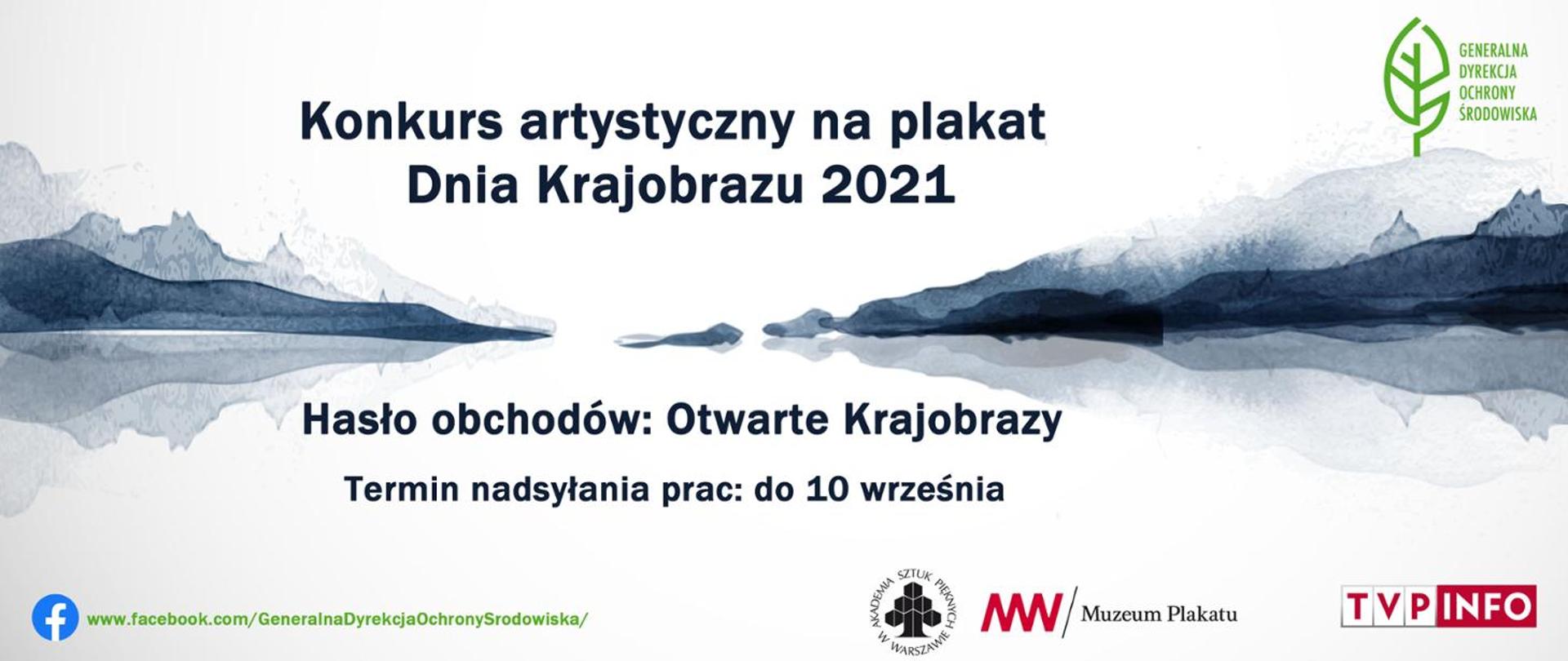Banner reklamowy konkursu - Konkurs artystyczny na plakat Dnia Krajobrazu 2021