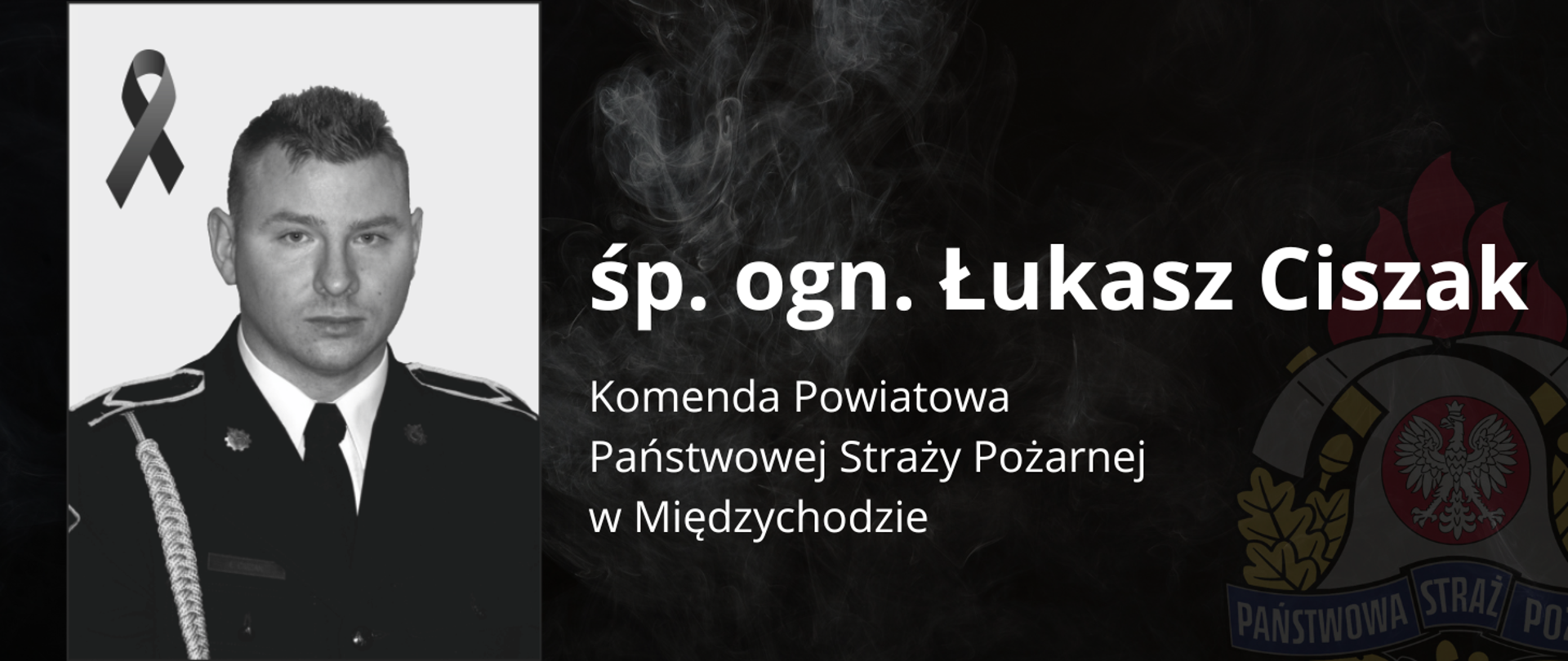 Zmarł ogn. Łukasz Ciszak z Komendy Powiatowej PSP w Międzychodzie