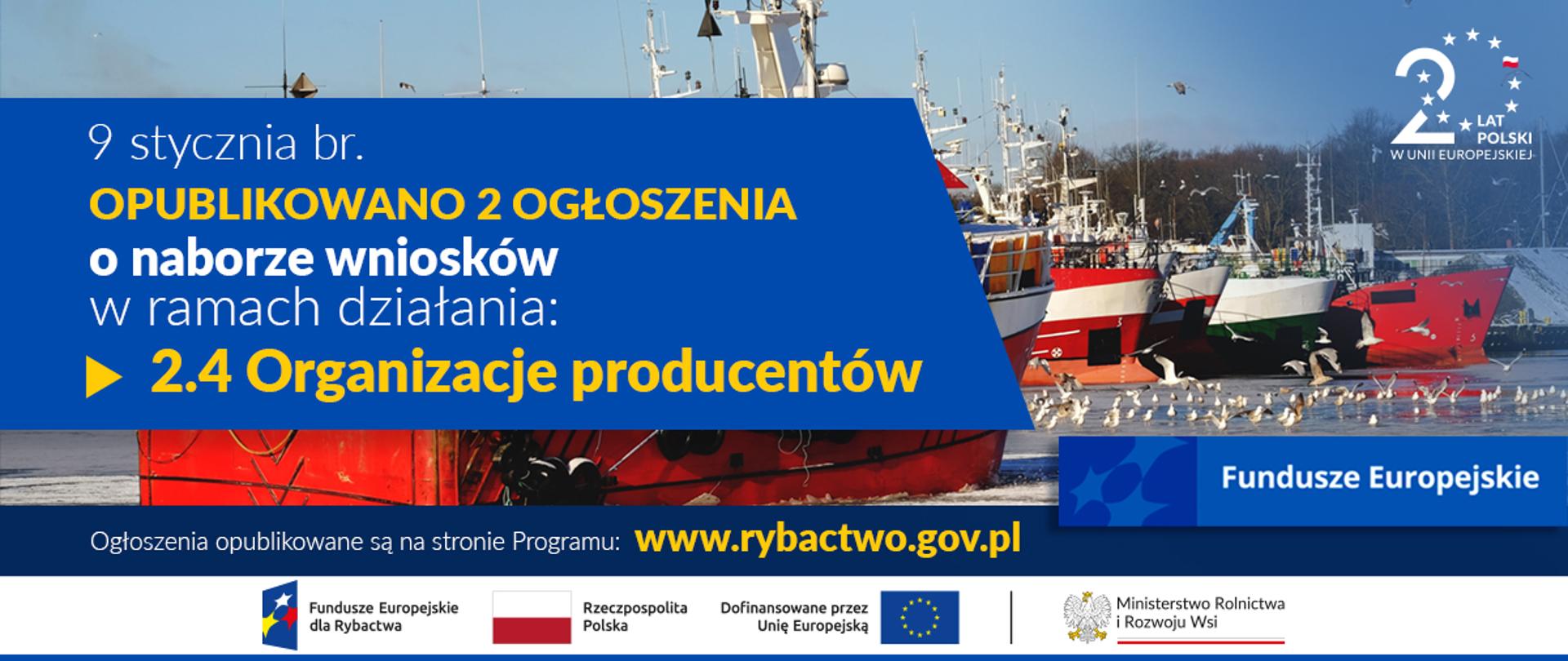 Fundusze Europejskie dla Rybactwa: nabór wniosków dla organizacji producentów