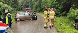 Wypadek samochodowy w Zagorzycach.