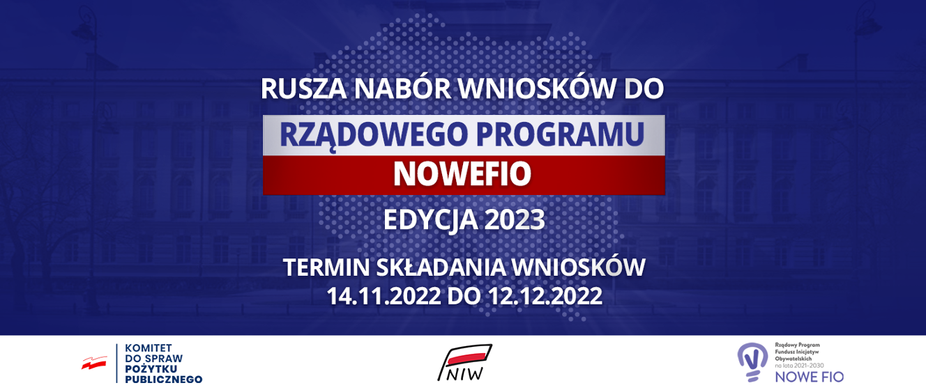 Wystartował Konkurs NOWEFIO Edycja Na Rok 2023 - Komitet Do Spraw ...