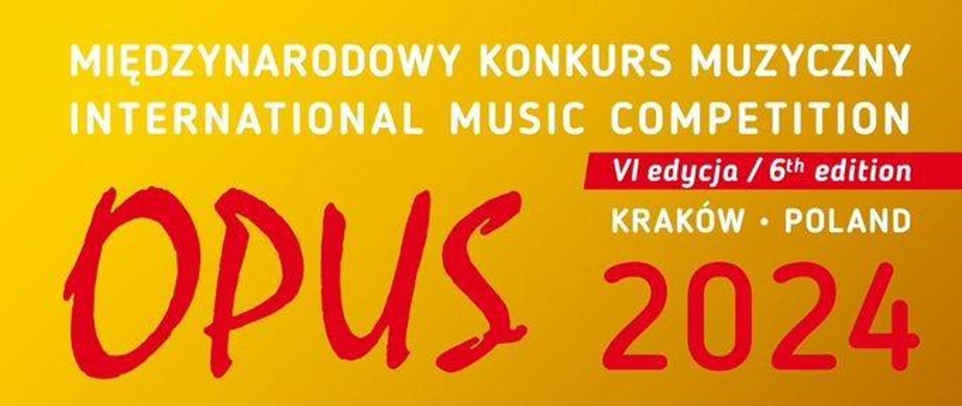 Międzynarodowy Konkurs Muzyczny "Opus" 2024
