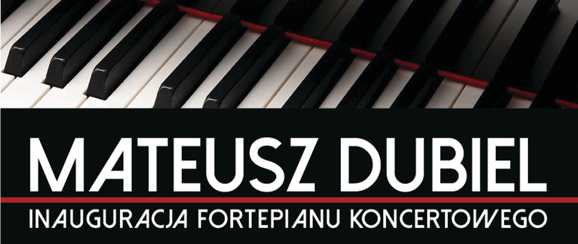Plakat zapraszający na koncert inaugurujący fortepian koncertowy 