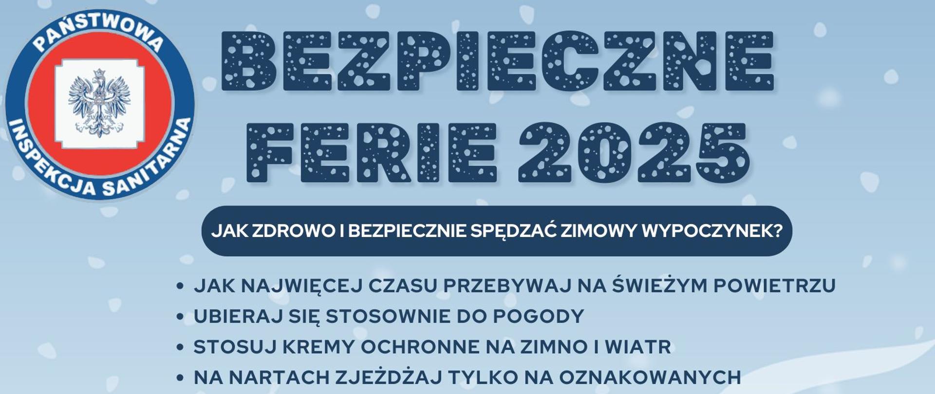 Ulotka promująca bezpieczne ferie