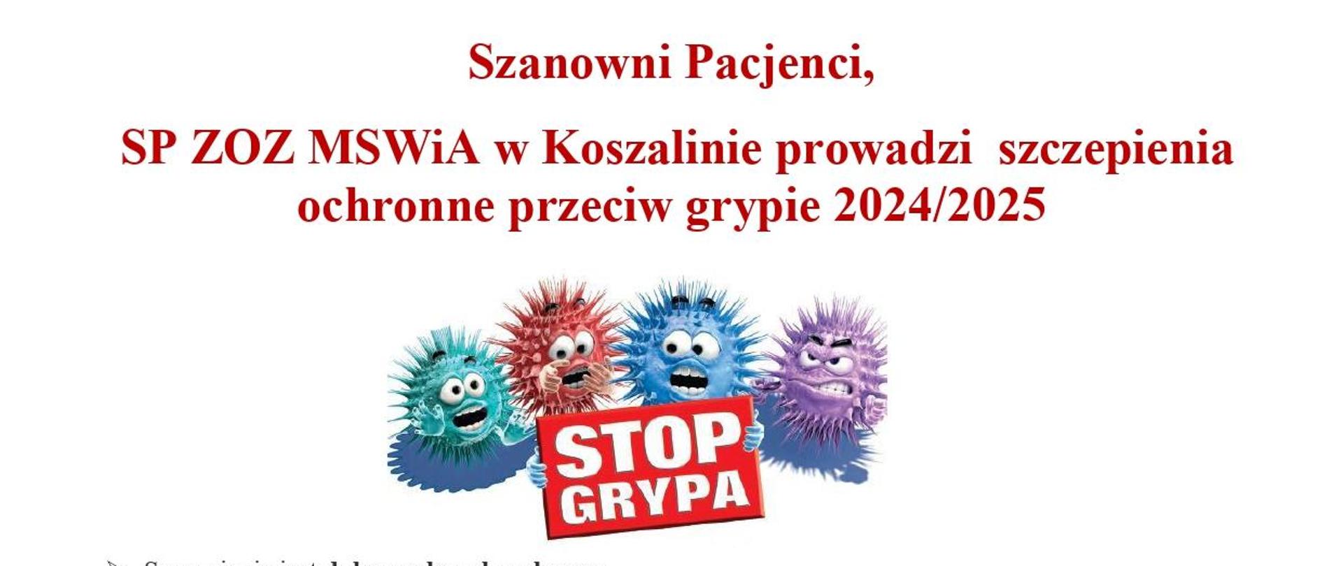 zaproszenie na szczepienie przeciwko grypie