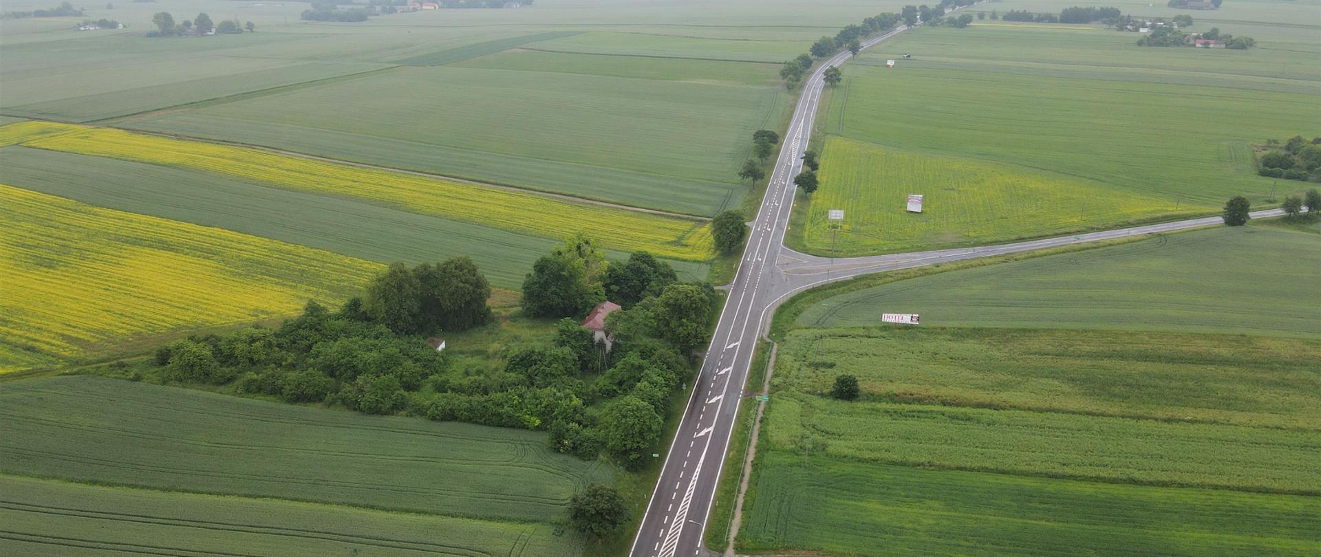 Odcinek DK12 między Dorohuczą a Chełmem w okolicach planowanego węzła Siedliszcze