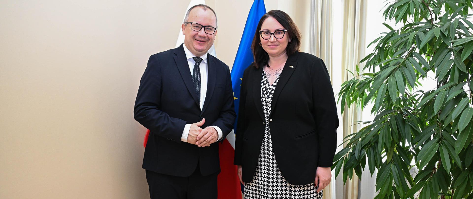 Minister Sprawiedliwości Adam Bodnar spotkał się z Ministrą Sprawiedliwości Litwy Eweliną Dobrowolską