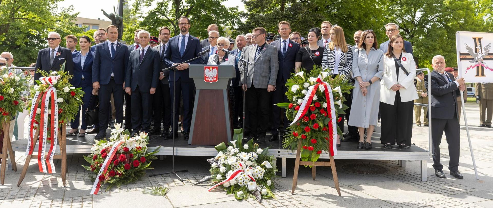 Uczestnicy Narodowego Święta 3 Maja. 