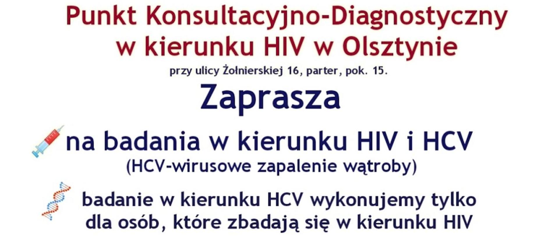 Punkt Konsultacyjno-Diagnostyczny w kierunku HIV i HCV