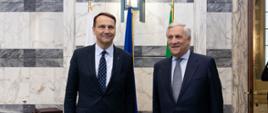 Minister Radosław Sikorski on a visit to Rome