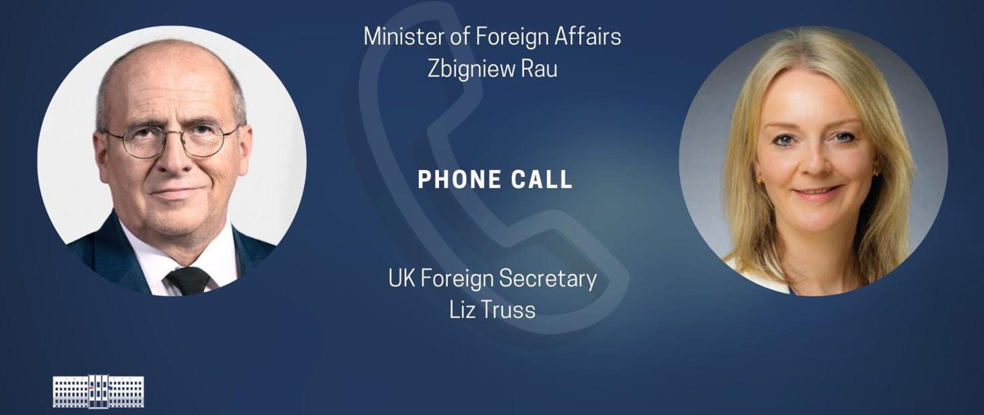 Minister of Foreign Affairs Zbigniew Rau and UK Foreign Secretary Liz Truss