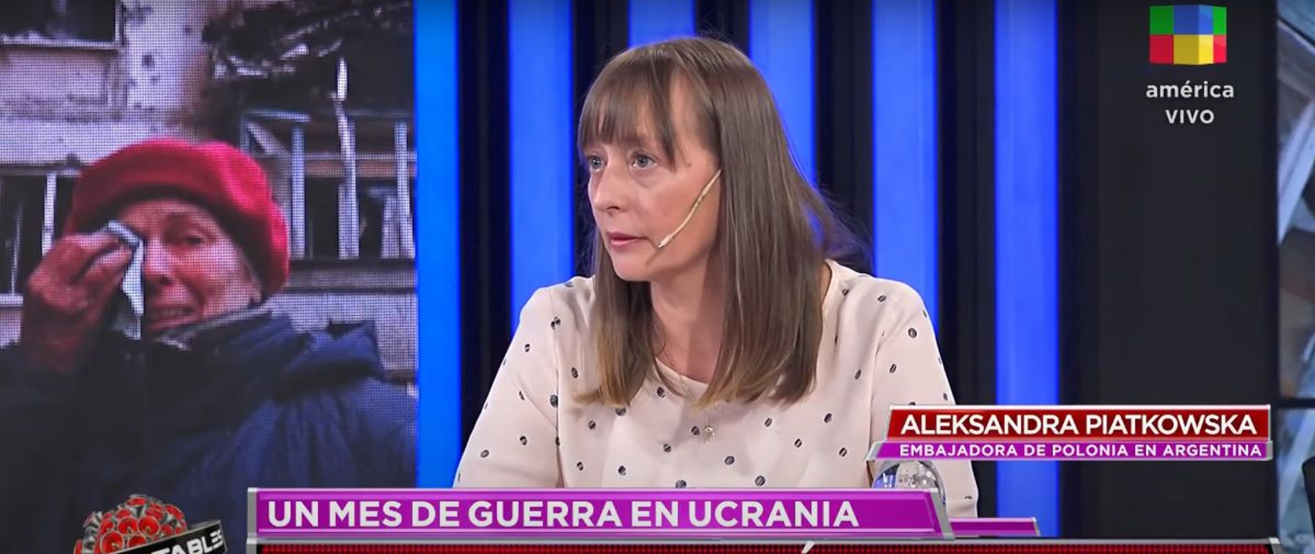 Aleksandra Piątkowska, Ambasador RP w Argentynie była gościem Alejandro Fantino, popularnego w Argentynie dziennikarza telewizyjnego, w programie „Intratables” nadawanego przez América TV. 