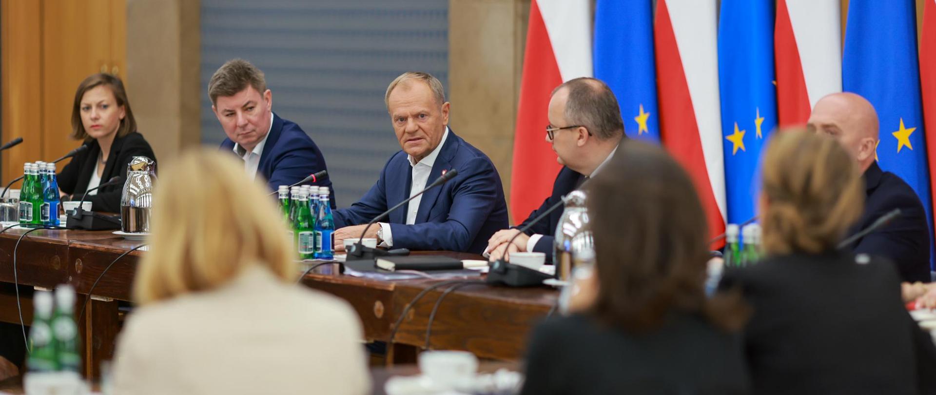 Prime Minister Donald Tusk and Minister of Justice Adam Bodnar during the Citizens' Consultation at the Chancellery of the Prime Minister.