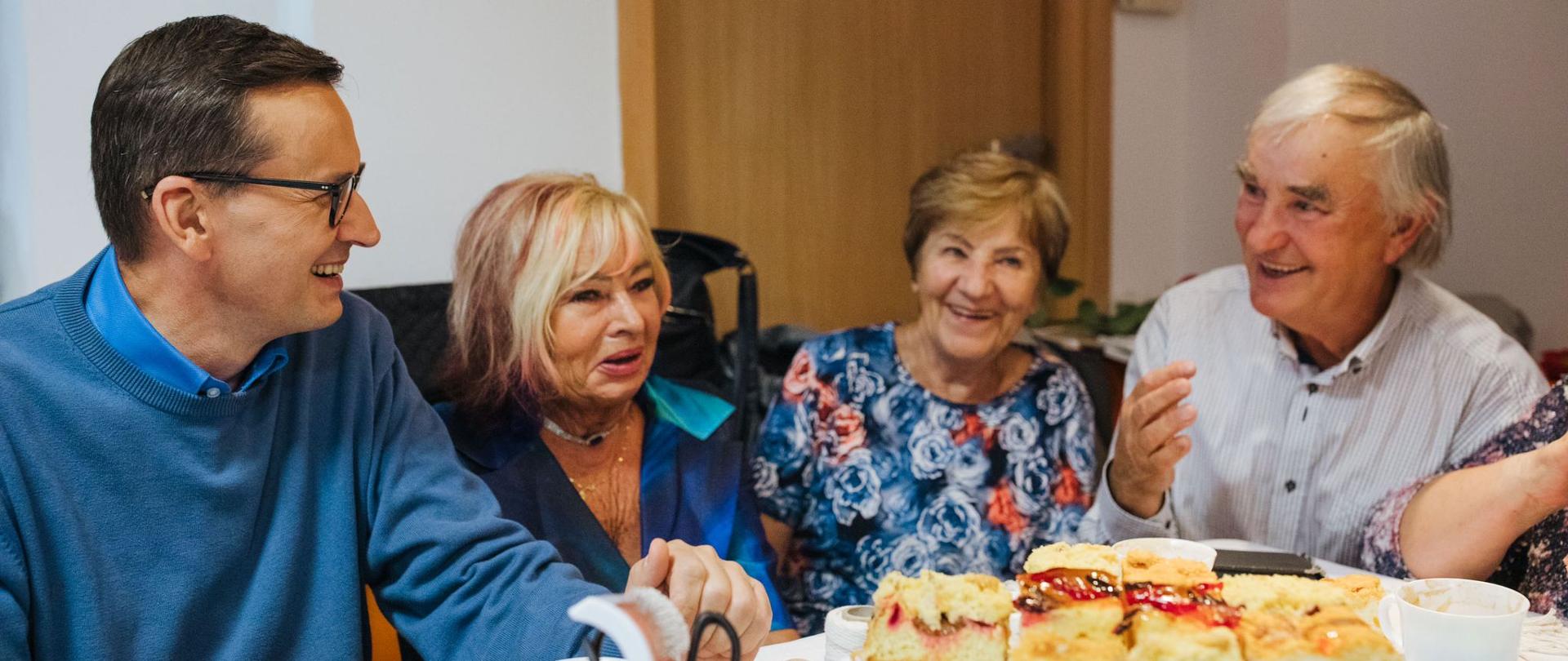 Prime Minister Mateusz Morawiecki during a meeting with seniors in Bielsko-Biała