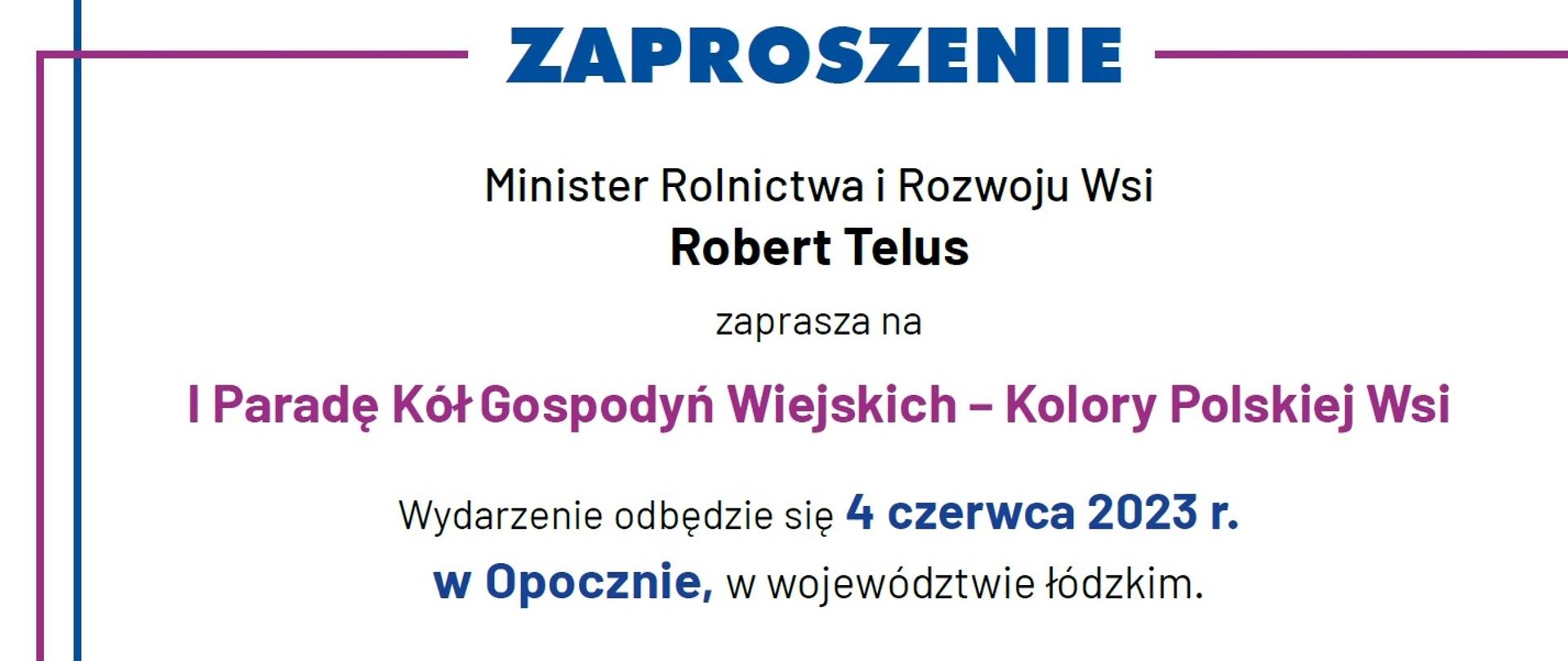 I Parada Kół Gospodyń Wiejskich – Kolory Polskiej Wsi