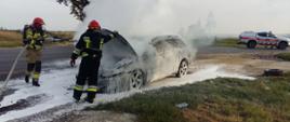Pożar samochodu osobowego w miejscowości Drożejowice 