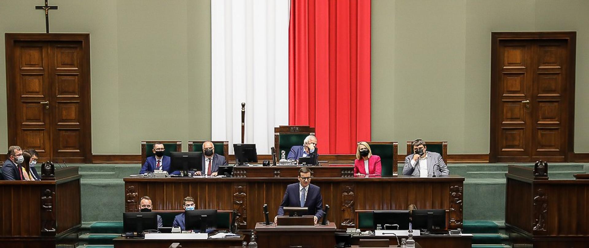 Prime Minister Mateusz Morawiecki in the Sejm.