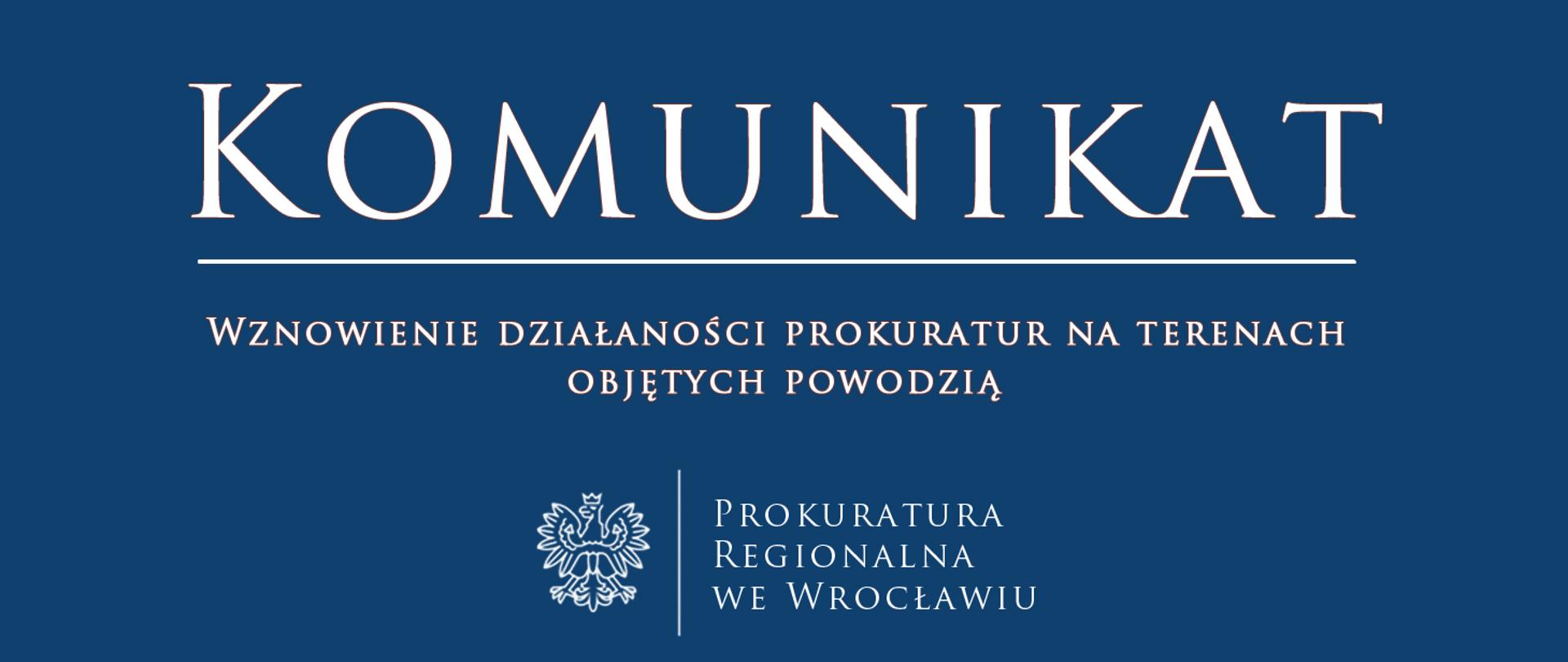 Wznowienie działalności prokuratur na terenach objętych powodzią