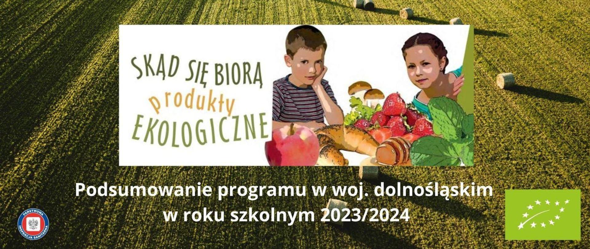 logo programu skąd się biorą produkty ekologiczne 2023/2024 