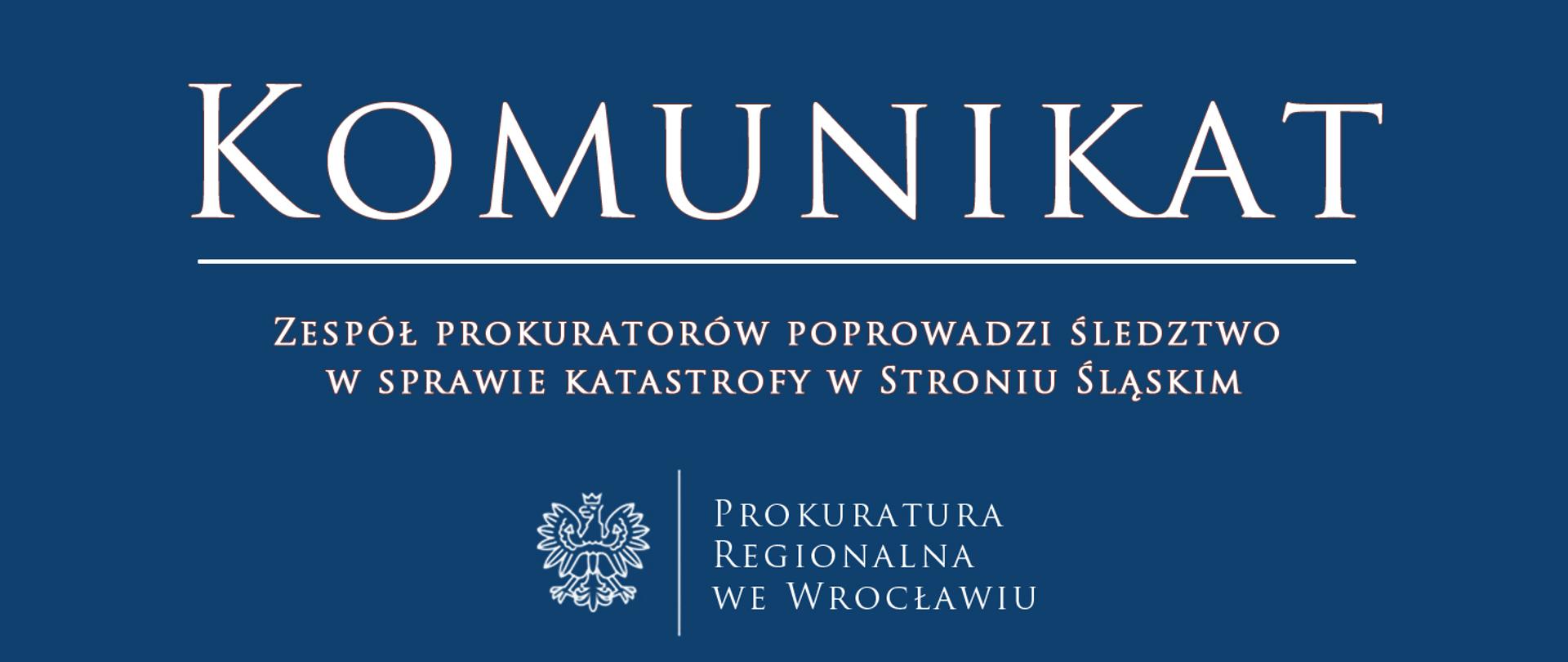 Zespół prokuratorów poprowadzi śledztwo w sprawie katastrofy w Stroniu Śląskim