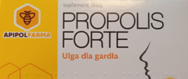 Propolis Forte suplement diety, 30 tabletek o smaku pomarańczowym - opakowanie z przodu 