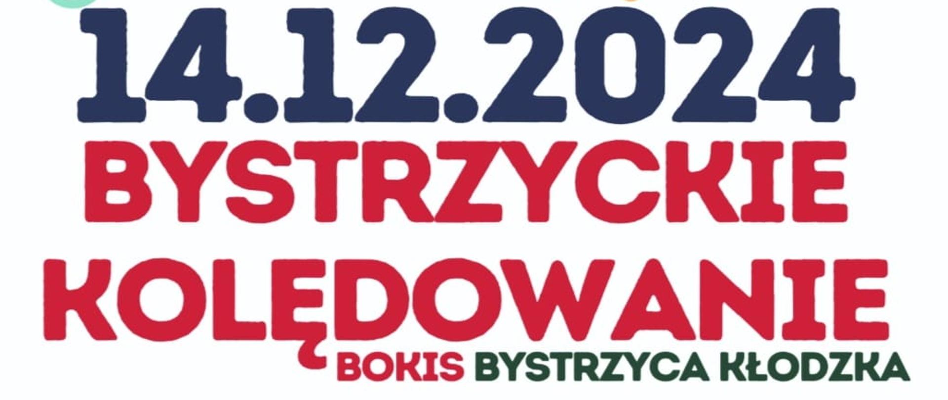 Bystrzyckie kolędowanie - plakat