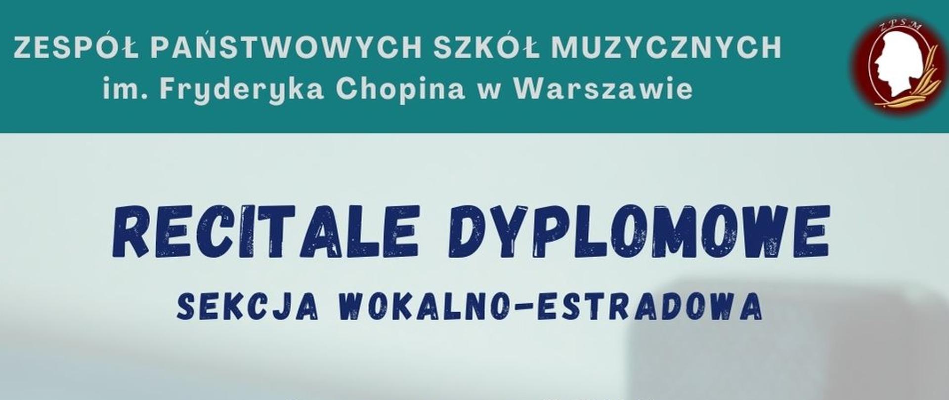 Afisz - Dyplomy - Sekcja Wokalno-Estradowa