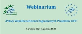 Grafika informacyjna Webinarium KPK LIFE