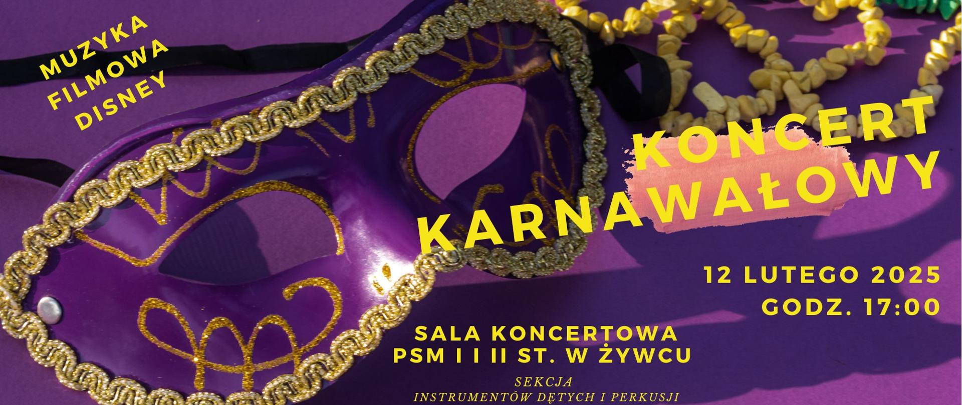 Plakat Koncert karnawałowy sekcji instrumentów dętych i perkusji